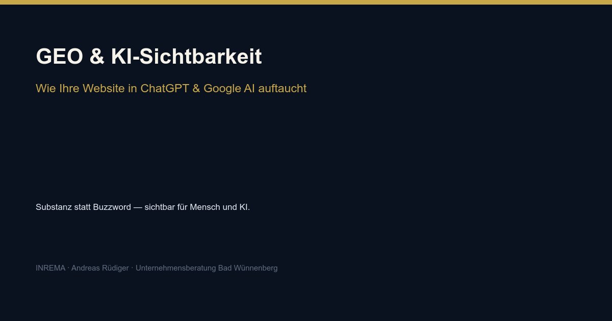 GEO & KI-Sichtbarkeit: wie Ihre Website in ChatGPT & Google AI auftaucht