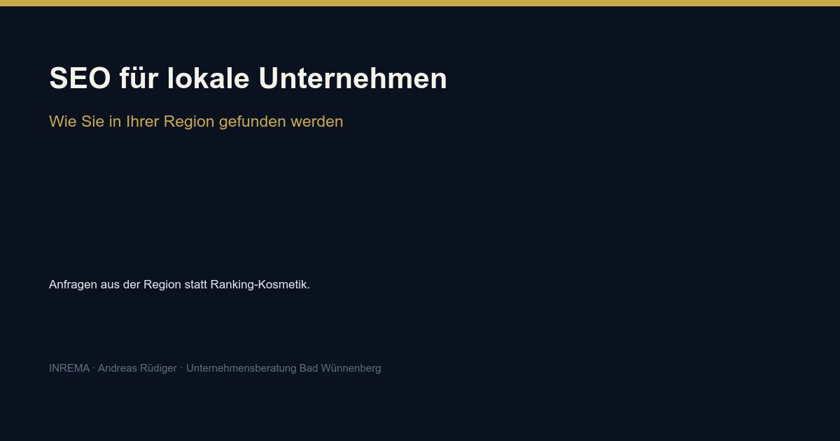 SEO für lokale Unternehmen: wie Sie in Ihrer Region gefunden werden