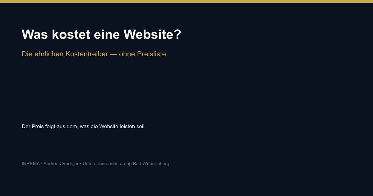 Was kostet eine Website? Die ehrlichen Kostentreiber